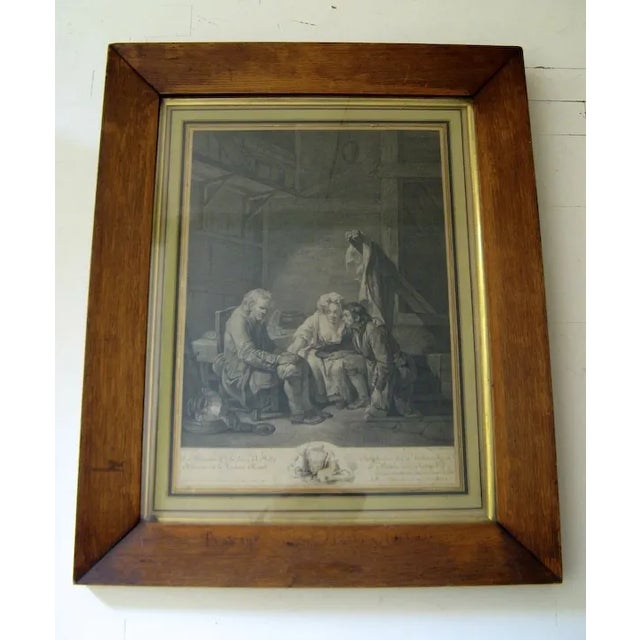 Mid 19th Century Mid 19th Century Early French Etching, Framed For Sale - Image 5 of 5