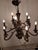 Traditional Mid 20th Century 9 Arm Antique Bronze Finish Chandelier For Sale - Image 3 of 12