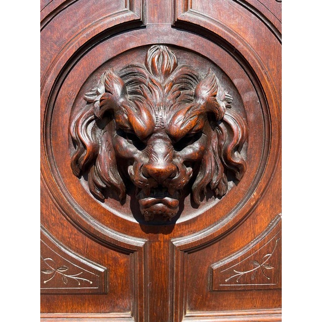 19th Century Renaissance Style Oak Hunting Buffet For Sale - Image 12 of 17