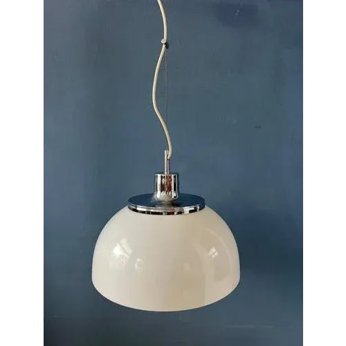 White Guzzini Faro Acrylic Glass Hanging Lamp For Sale - Image 6 of 11