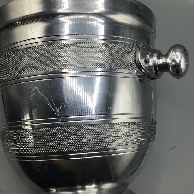Vintage Aluminum Knob Handle Champagne/Wine Cooler Bucket For Sale - Image 11 of 12
