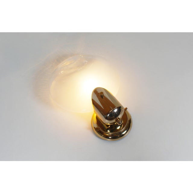 Vintage Wall Lamp in Brass and Murano Glass from Kaiser Leuchten, 1970s For Sale - Image 6 of 7