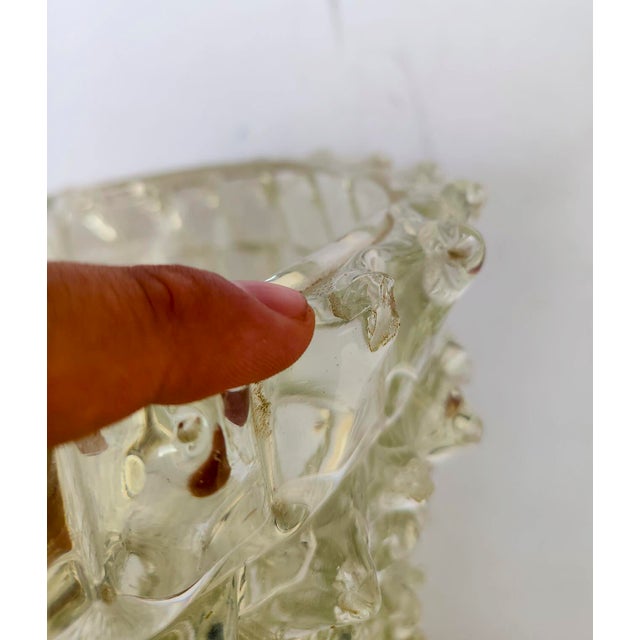 Vintage Art Deco Rostrato Murano Glass Vase, 1930s For Sale - Image 11 of 13