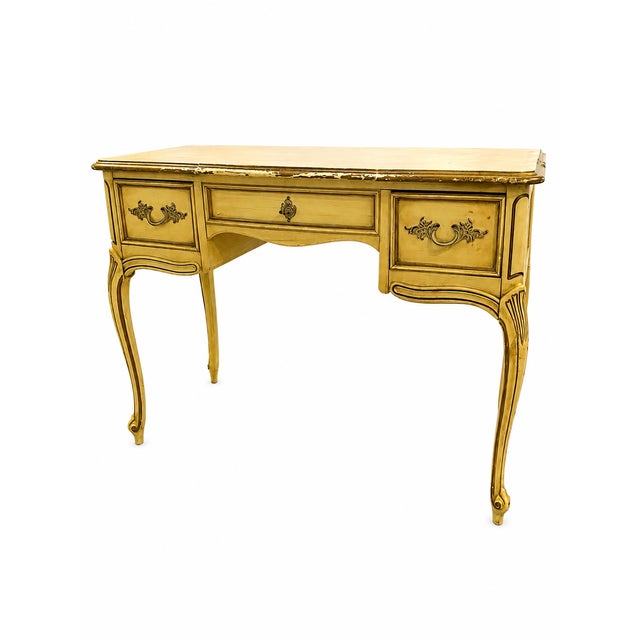 1960s French Vintage Provincial Vanity Desk For Sale - Image 5 of 6