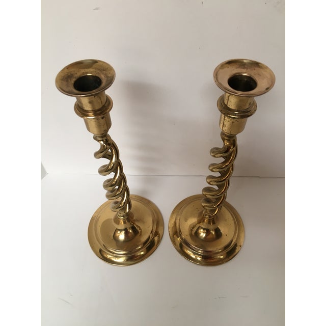 Vintage Brass Double Spiral Candle Holders Pair Chairish