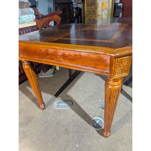 Mid 20th Century Matching Parquetry Inlaid 3-Piece Occasional Table Set For Sale - Image 10 of 11