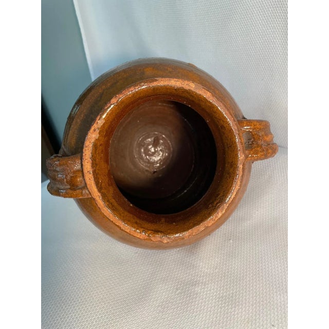 Late 1800s Antique French Glazed Terracotta Olive Jar For Sale - Image 9 of 12