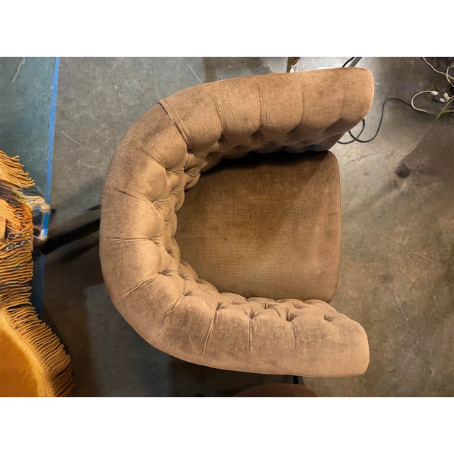 1940s Tufted Corduroy Club Chairs a Pair For Sale - Image 9 of 10