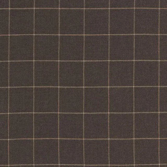Contemporary Sample - Schumacher Bancroft Wool Plaid Fabric in Sable For Sale - Image 3 of 3