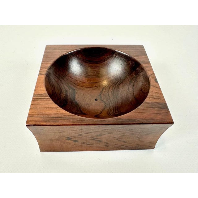 Brown Mid-Century Modern Danish Rosewood Bowl, 1960s For Sale - Image 8 of 11