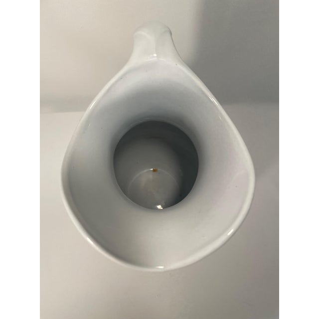 White Antique 19th Century English White Ironstone Pitcher For Sale - Image 8 of 17