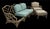 Contemporary David Francis Chippendale Rattan Sofa Set. Couch, Chair and Ottoman, Like New, for Fraction of Price. Quality, Designer Furniture in a Coastal Design. For Sale - Image 3 of 12