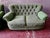 Vintage Chesterfield Style Sofas in Green Fabric, Set of 2 For Sale - Image 9 of 15