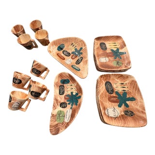 1950s Marc Bellaire Signed Friendly Island Party Set - 21 pcs For Sale