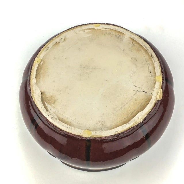 Brown Artisan Drip Glaze Pottery Ceramic Planter or Catch-All Trinket Dish For Sale - Image 8 of 8