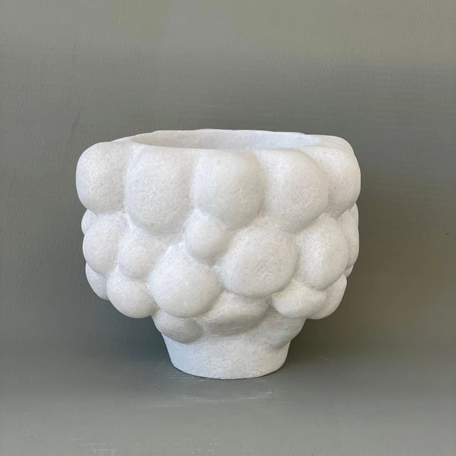 Hand carved marble vessel by Tom Von Kaenel. Dimensions: D 22 x H 20 cm. Materials: marble. This piece is attributed to...