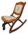 Beautiful Vintage/Antique Victorian-Style Folding Rocking Chair With Needlepoint Tapestry! For Sale