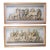 French Neoclassic Diorama Glass Prints in Shadowbox - A Pair of 2 For Sale