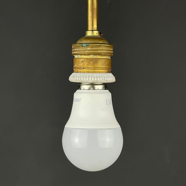 Mid-Century Italian Opaline Murano Glass Pendant Lamp by Stilnovo, 1950s For Sale - Image 13 of 14