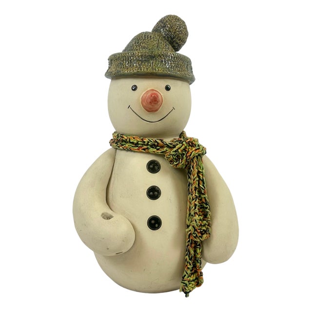Large Vintage Ceramic Snowman Figure, 1970s For Sale