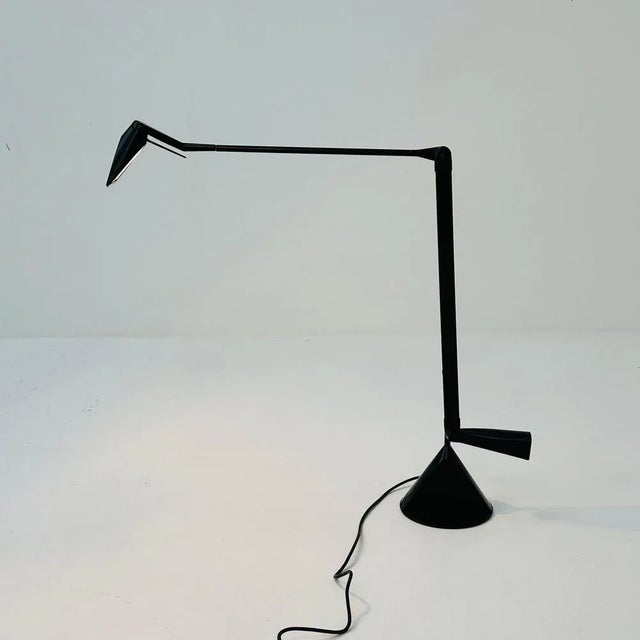 Black Aluminum Zelig Table Lamp by Walter A. Monici for Lumina, 1980s For Sale - Image 10 of 10