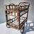 Mid-Century Modern Mid Century Bamboo & Rattan Rolling Bar Cart | Removable Tray | Vintage Celerie Kemble Style For Sale - Image 3 of 7