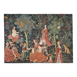Scene Galante (Noble Scene) Silkscreen Tapestry - 145 X 200 Cm (4'9" X 6'7") - Requires Rod Size 5 For Sale
