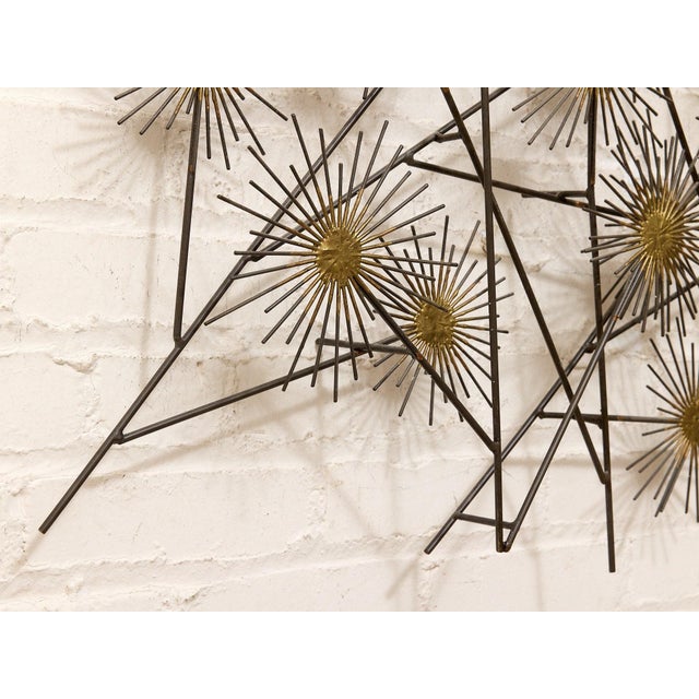 Mid 20th Century Modern Atomic Starburst Metal Wall Sculpture For Sale - Image 4 of 9