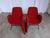 Mid-Century Red Fabric Armchairs in style of Alvin Lustig, 1970s, Set of 2 For Sale - Image 14 of 18
