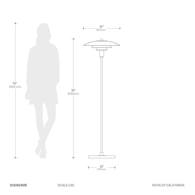 Rancho Mirage Floor Lamp - Matte Black & Gold-Leaf Shade, Weathered Brass, Black Marble Base, Dimmer For Sale - Image 10 of 12