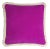 Happy Cushion Cover in Velvet Fuchsia with Dirty White Fringes by Lorenza Briola For Sale