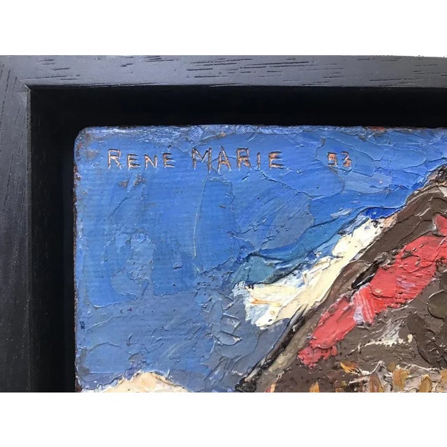 Modern René Marie, Montmartre, Kub Advertising, Oil on Panel For Sale - Image 3 of 5