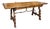 A 1900s Spanish Library Table Desk With Iron Stretchers, Shallow Frieze Drawers For Sale