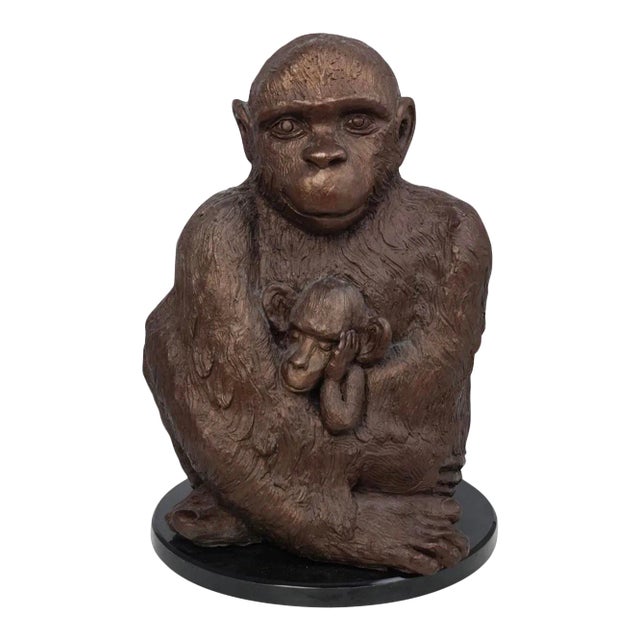 Vintage Mid-20th Century Monkey Figurine For Sale