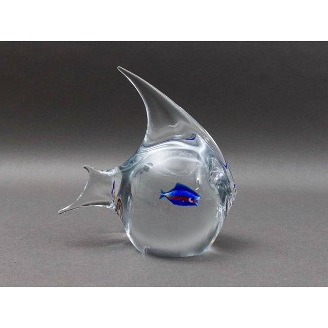 Elio Raffaeli Mid 20th Century Elio Raffaeli Signed Oggetti Murano Italy Fish For Sale - Image 4 of 8