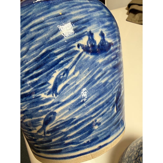 Ceramic Chinoiserie Ginger Jars, Pair For Sale In San Francisco - Image 6 of 12