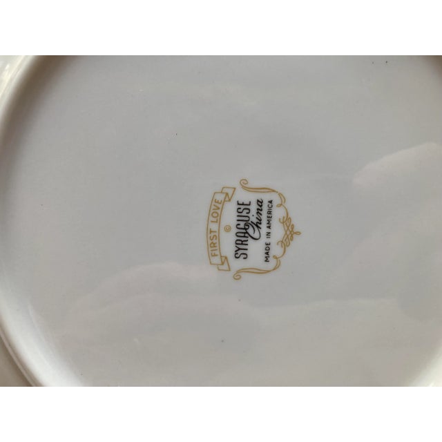 Syracuse China Vintage Syracuse China " First Love " Pattern Dinner Plates- Set of 4 For Sale - Image 4 of 5