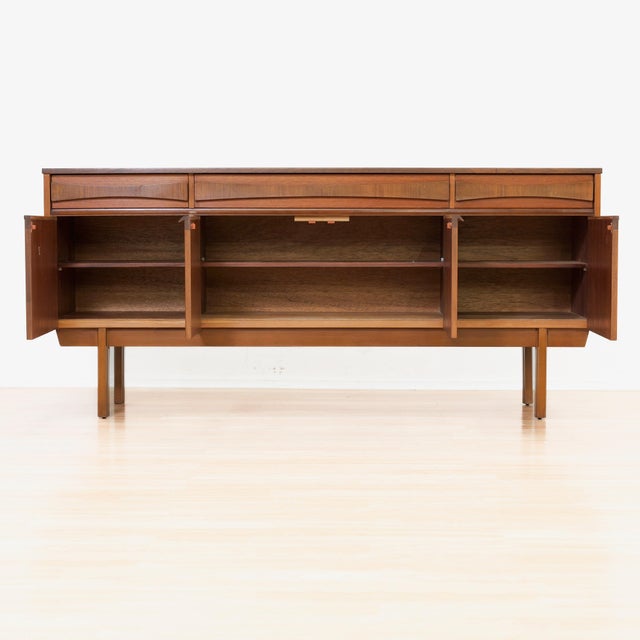 Wood Mid Century Teak Credenza by Linden Furniture For Sale - Image 7 of 11