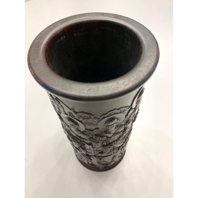 Finely Carved Chinese Brush Holder Pot For Sale - Image 13 of 16