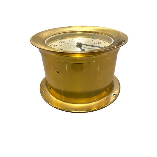 Vintage brass ship’s clock by Boston, made in Germany. This is a really handsome piece, with a solid brass case and a...