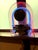 **Transparent DAPY Radio Sculpture – Vintage Electronics Display** A striking transparent radio housed in a clear acrylic...