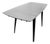 Extendable Dining Table with White Formica Top with Black Legs For Sale