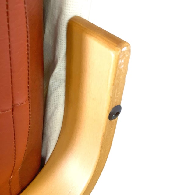 Mid-Century Style Tufted Upholstery and Bentwood Swivel Lounge Chair For Sale - Image 14 of 17
