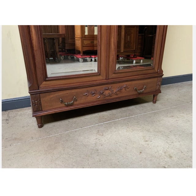 Antique Wardrobe in Walnut, 1910 For Sale - Image 9 of 10