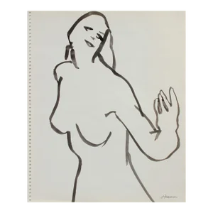 Loose Modernist Figure Late 1970s Ink