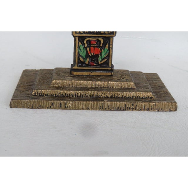 Jerusalem Seven Branch Brass Menorah Enamel Shields 12 Tribes of Israel 4504b For Sale - Image 11 of 14