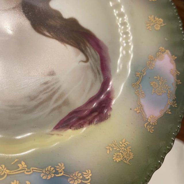 Victorian Antique Austrian Portrait Plate For Sale - Image 3 of 4