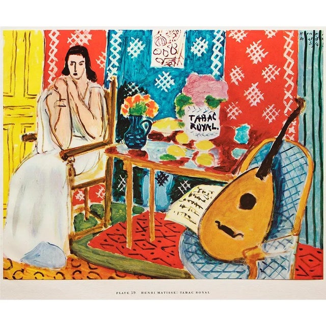 Red 1950s After Henri Matisse "Tabac Royal", First Edition Period Full-Color Print For Sale - Image 8 of 9