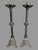 Pair of Antique Gothic Silver Plate 21" Alter Candlesticks In estate fresh uncleaned original condition showing some...
