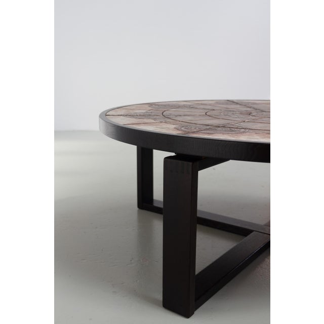 Danish Round Tiled Coffee Table by Ox-Art for Trioh, 1970s For Sale - Image 9 of 18